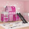 vidaXL Kinder-Etagenbett Weiß und Rosa 75 x 190 cm Metall 42020864 Bild 3