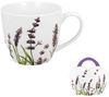 DUO FLORAL Becher 460 ml LAVENDER in Tragetasche, New Bone China Porzellan Bild 3