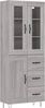 vidaXL Highboard Grau Sonoma 69,5x34x180 cm Holzwerkstoff 3198695 Bild 2