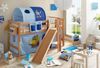 Hochbett mit Rutsche "Tino" 90x200 Buche massiv Natur Bild 2