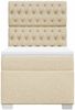 vidaXL Boxspringbett mit Matratze Creme 90x190 cm Stoff 3290355 Bild 4