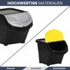 3er Set Abfallbehälter mit Deckeln - 3x26L Stapelmülleimer | Abfalleimer Küche Mülleimer 3 Fächer Müllbehälter Kücheneimer 78L, Schwarz Bild 4