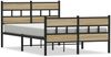 vidaXL Metallbett ohne Matratze Sonoma-Eiche 120x200 cm 4017118 Bild 2