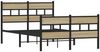 vidaXL Metallbett ohne Matratze Sonoma-Eiche 120x200 cm 4017118 Bild 3