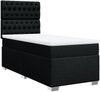 vidaXL Boxspringbett mit Matratze Schwarz 90x200 cm Stoff 3292680 Bild 3