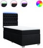 vidaXL Boxspringbett mit Matratze Schwarz 90x200 cm Stoff 3292680 Bild 2