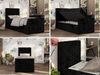 Boxspringbett 90x200 TILIO DUO inkl. Bettkasten & 7-Zonen Multipocket-Matratze, Modernes Jugendbett, Einzelbett - Schwarz Cord - H3 - Links Bild 2