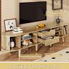 TV-Schrank 175x38x45 cm mit Schiebetüren – rustikales TV-Möbel aus MDF in Eichenholzoptik Bild 5
