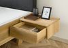 Bett mit Nachttisch Fichte 200x200x85 natur gebeizt / geölt, Kopfteil anthrazit FICHTELBERG #44 Bild 4