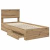 vidaXL Bettrahmen mit Kopfteil Artisan-Eiche 90 x 200 cm Holzwerkstoff 3408325 Bild 5