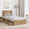 vidaXL Bettrahmen mit Kopfteil Artisan-Eiche 90 x 200 cm Holzwerkstoff 3408325 Bild 3