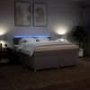 vidaXL Boxspringbett mit Matratze Taupe 180x200 cm Stoff 3289070 Bild 5
