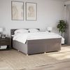 vidaXL Boxspringbett mit Matratze Taupe 180x200 cm Stoff 3289070 Bild 4