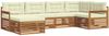 vidaXL Outdoor-Sofagarnitur mit Kissen 6 pcs Natur und Creme 3373725 Bild 2