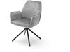 Polsterstuhl >Ottawa< (2-er Set) in Grau aus Metall - 60x89x64cm (BxHxT) Bild 2