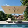 HOMALL Sonnenschirm 300x400 cm Ampelschirm mit Ständer, 360 Grad drehbar, UV-Schutz 50+, 300*400CM, φ330CM, 270*270CM, Gewicht 18-28KG, faltbar, geeignet für Garten, Terrasse, Schwimmbad Bild 2