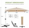 HOMALL Sonnenschirm 300x400 cm Ampelschirm mit Ständer, 360 Grad drehbar, UV-Schutz 50+, 300*400CM, φ330CM, 270*270CM, Gewicht 18-28KG, faltbar, geeignet für Garten, Terrasse, Schwimmbad Bild 4