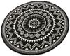 Kurzflor Teppich Valencia Rund - schwarz - 200 cm Durchmesser Bild 3