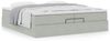 vidaXL Ottoman-Bett mit Matratzen Hellgrau 200x200 cm Samt 3311207 Bild 4