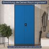 Mehrzweckschrank Metall abschließbar DAWID - Funktionaler Metallschrank | Schließfachschrank Putzmittelschrank Besenschrank Vorratsschrank, 185x90x45cm Anthrazit-Blau Bild 3