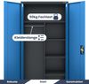 Mehrzweckschrank Metall abschließbar DAWID - Funktionaler Metallschrank | Schließfachschrank Putzmittelschrank Besenschrank Vorratsschrank, 185x90x45cm Anthrazit-Blau Bild 4