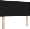vidaXL Boxspringbett mit Matratze Schwarz 200 x 90 cm Stoff 3341274 Bild 5