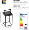KETTLIGHT SQUARED Laterne 18,4 x 18,4 x 30cm, matt schwarz Bild 3