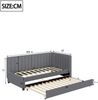 Merax Schlafsofa mit Lattenrost, Samtstoff, 209,5 x 97 x 71 cm, Grau Bild 4