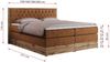 Boxspringbett AMORE KING, Doppelbett mit Multipocket-Matratze, Polsterbett mit Kopfstütze - 140 x 200 cm - Orange Stoff - H3 Bild 5