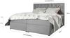99rooms Tiziano Boxspringbett 200x200 cm Velours MONOLITH Silber Bild 2