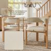 Merax 6er Set Polsterstühle, Esszimmerstuhl (Set, 6 St) mit dicker Polsterung, stabilen Eisenbeinen und Holzoptik – atmungsaktiv, pflegeleicht, Beige & Natur Bild 3
