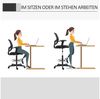 MC Star Bürostuhl ergonomischer Schreibtischstuhl, Drehstuhl, Zeichenstuhl, (verstellbarer Fußring, bis 120 kg, Schwarz, 60x56x110-132 cm) Bild 2