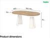 MEBLINI Esstisch Rund Ausziehbar aus Metall - 100-176x76 cm - CONEY - Halifax Eiche/Kaschmir - Loft - Esszimmertisch Modern - Küchentisch - Ausziehtisch - Round Dining Table Bild 3