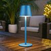LED Tischlampe, blau, Akku, Touchdimmer, Flaschenaufsatz Bild 2