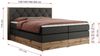 Boxspringbett VENETO KING, Doppelbett mit Multipocket-Matratze, Polsterbett mit Kopfstütze - 160 x 200 cm - Dunkelgrau Kunstleder - H3 Bild 5