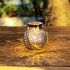 2er Set LED Solar Laterne, Glas klar, H 12,5 cm Bild 4