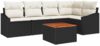 vidaXL Gartensofa-set mit Speicher 6 pcs Schwarz und Creme Poly-Rattan 3356500 Bild 2