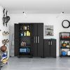 Dmora Gartenschrank Terrebonne, Gartenmöbel, Mehrzweck-Gartenschrank, Container für Balkon oder Garage, Made in Italy, 65x45 h182 cm, Schwarz Bild 2