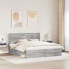 vidaXL Bettrahmen Graues Sonoma 200 x 200 cm Massives Kiefernholz 3411380 Bild 3