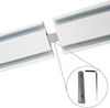 Vorhangschiene "weiß" aus Aluminium, alle Längen bis 480cm möglich, Flache Gardinenschiene ( 7mm ), "1- / 2-/ 3- /4-läufig" inkl. Vorhanggleiter Bild 3