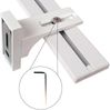 Vorhangschiene "weiß" aus Aluminium, alle Längen bis 480cm möglich, Flache Gardinenschiene ( 7mm ), "1- / 2-/ 3- /4-läufig" inkl. Vorhanggleiter Bild 2