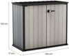 Dmora Gartenschrank Kindersley, Gartenmöbel, Mehrzweck-Gartenschrank, Container für Balkon oder Garage, 140x77 h120 cm, Grau Bild 3