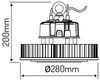 200W LED Hallenstrahler Neutralweiß 4000K Ø28cm 26000lm 60° UFO High Bay Industriebeleuchtung,Hallenbeleuchtung, Werkstattstrahler Wasserdicht IP65 Bild 3