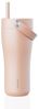 Thermo Trinkflasche mit Strohhalm Thermobecher Edelstahl EQUA Carry Cup 0,6L Rosa 685987 Bild 4