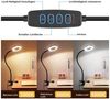 PRIISF Klemmleuchte LED Lupenleuchte Klemmbar Arbeitsplatzlampe Lupe mit Licht und Ständer, Touch-Dimmbar, 5X Dioptrien Lupenleuchte Buchlampe Lupenlampe Ringlicht 360° Flexibel, Schwanenhals Lampe 3 Einstellbare Farben und 10 Helligkeitsstufen, für Di... Bild 3