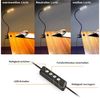 PRIISF Klemmleuchte LED Lupenleuchte Klemmbar Arbeitsplatzlampe Lupe mit Licht und Ständer, Touch-Dimmbar, 5X Dioptrien Lupenleuchte Buchlampe Lupenlampe Ringlicht 360° Flexibel, Schwanenhals Lampe 3 Einstellbare Farben und 10 Helligkeitsstufen, für Di... Bild 4