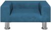 vidaXL Hundebett, Samt, Blau, 50 x 40 x 26.5 cm Bild 3