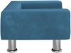 vidaXL Hundebett, Samt, Blau, 50 x 40 x 26.5 cm Bild 4