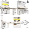 Flieks Buffet Küchenschrank Küchenbuffet mit 360° drehbar Esstisch (Buffetmaße: 119,2x44,8x177,7 cm, Tischplattemaße: 137x59 cm, 2-St, mit Acryl-Schiebetür und Schubladen) Hochschrank mit LED-Beleuchtung & Stecktafel, Arbeitstisch mit Ablagen Bild 4