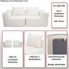 2er-Sofa/Zubehör für Sofa HWC-O54, Couch 2-Sitzer Loungesofa, modular Stoff/Textil (300g/m²) 63x194x97cm ~ hellgrau Bild 2